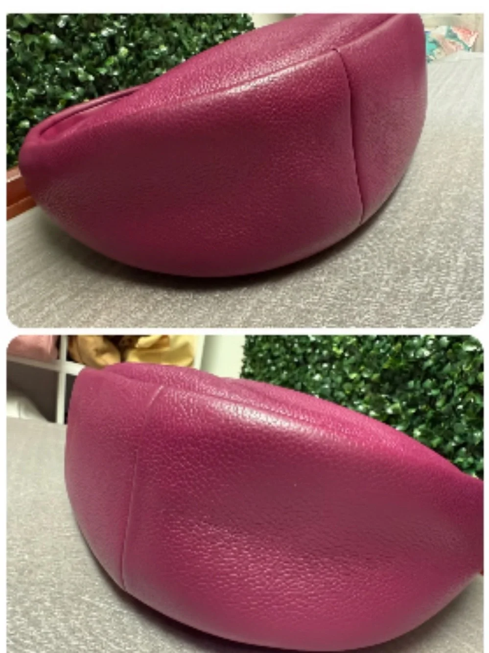 Kate Spade NWOT Kayla large Crescent hobo pebble leather Bag in Dark Raspberry